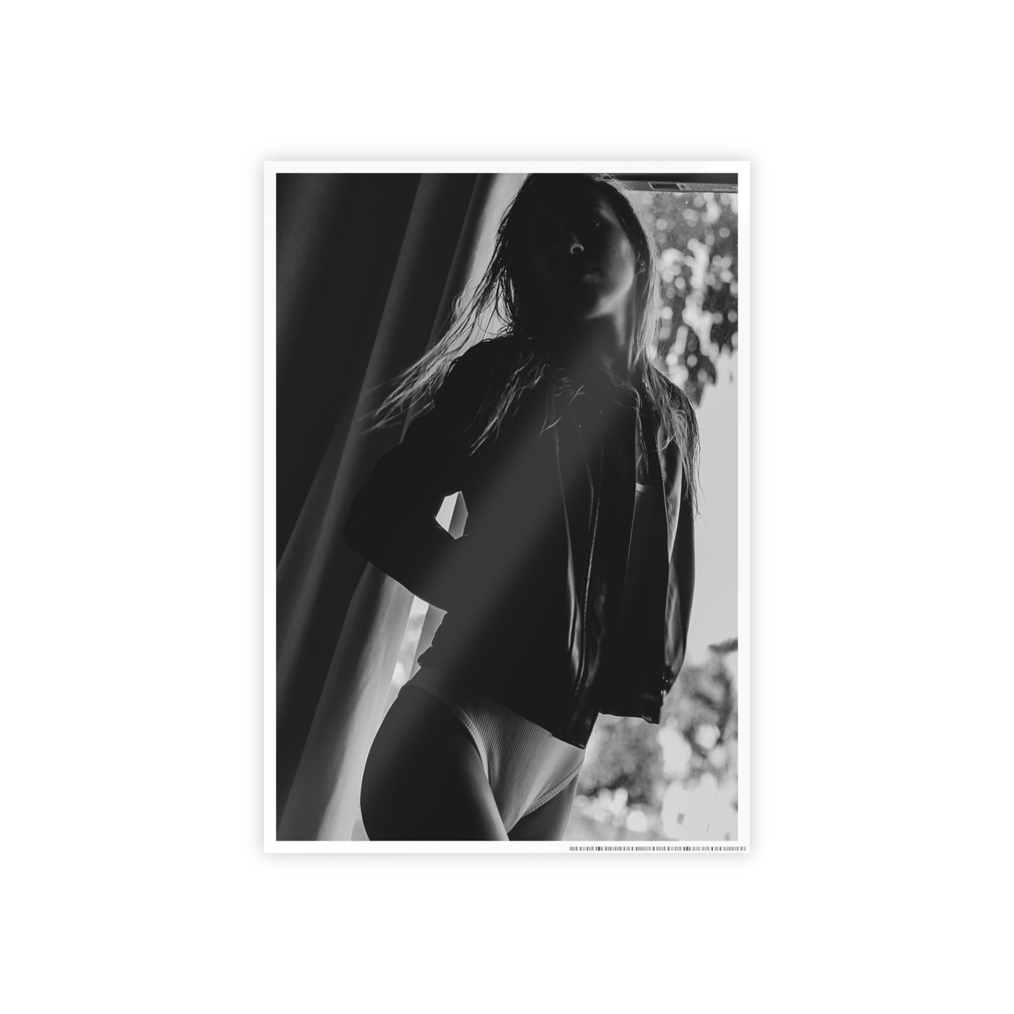 LauLau Black and White Leather Poster