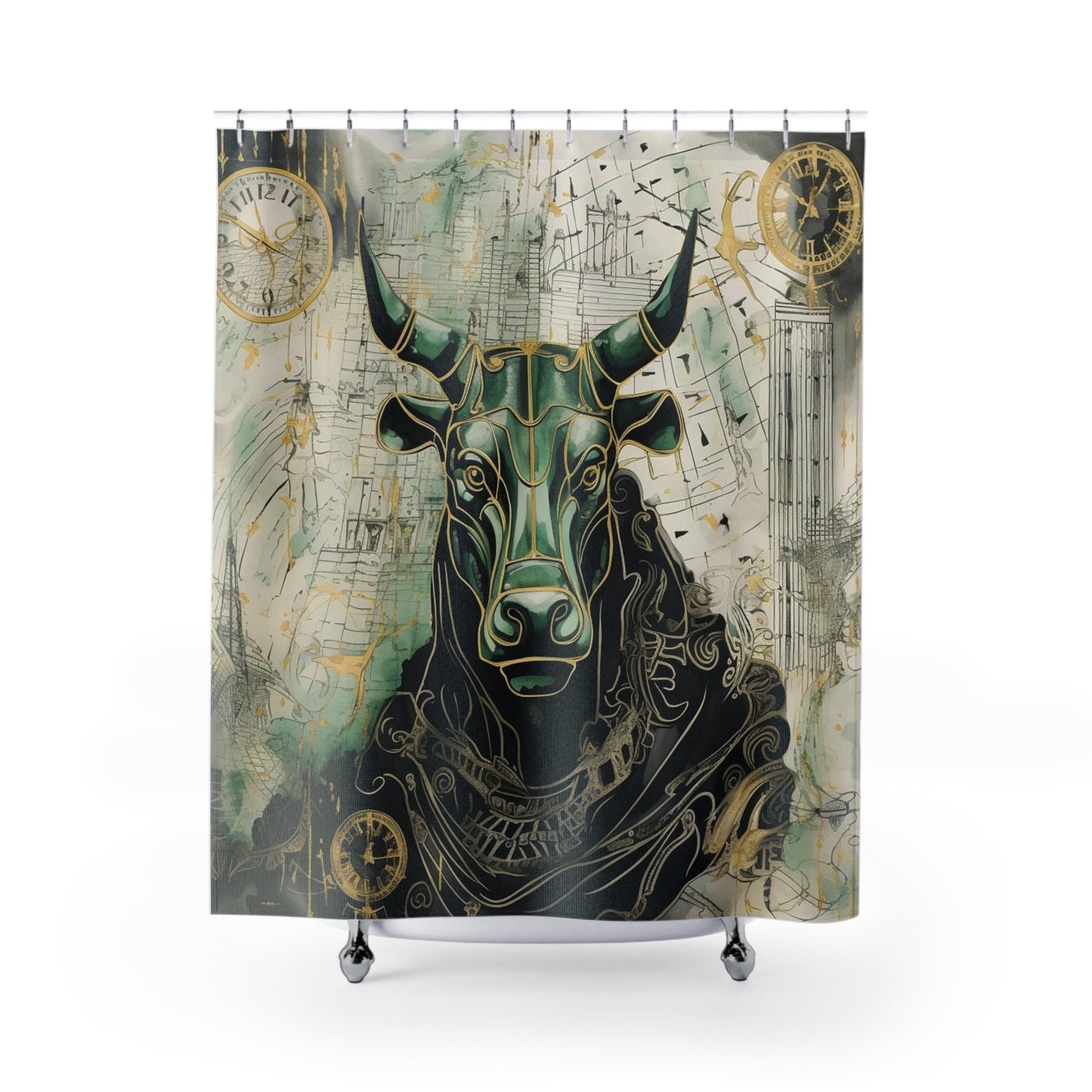 Bull Market Artistic Shower Curtain