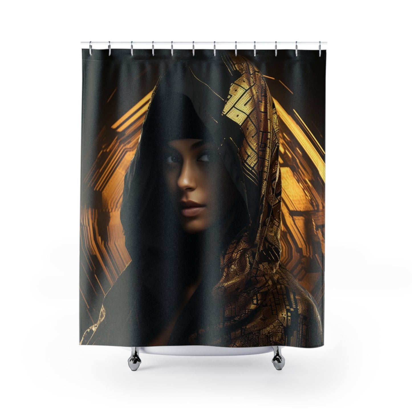 Crypto Girl Shower Curtain