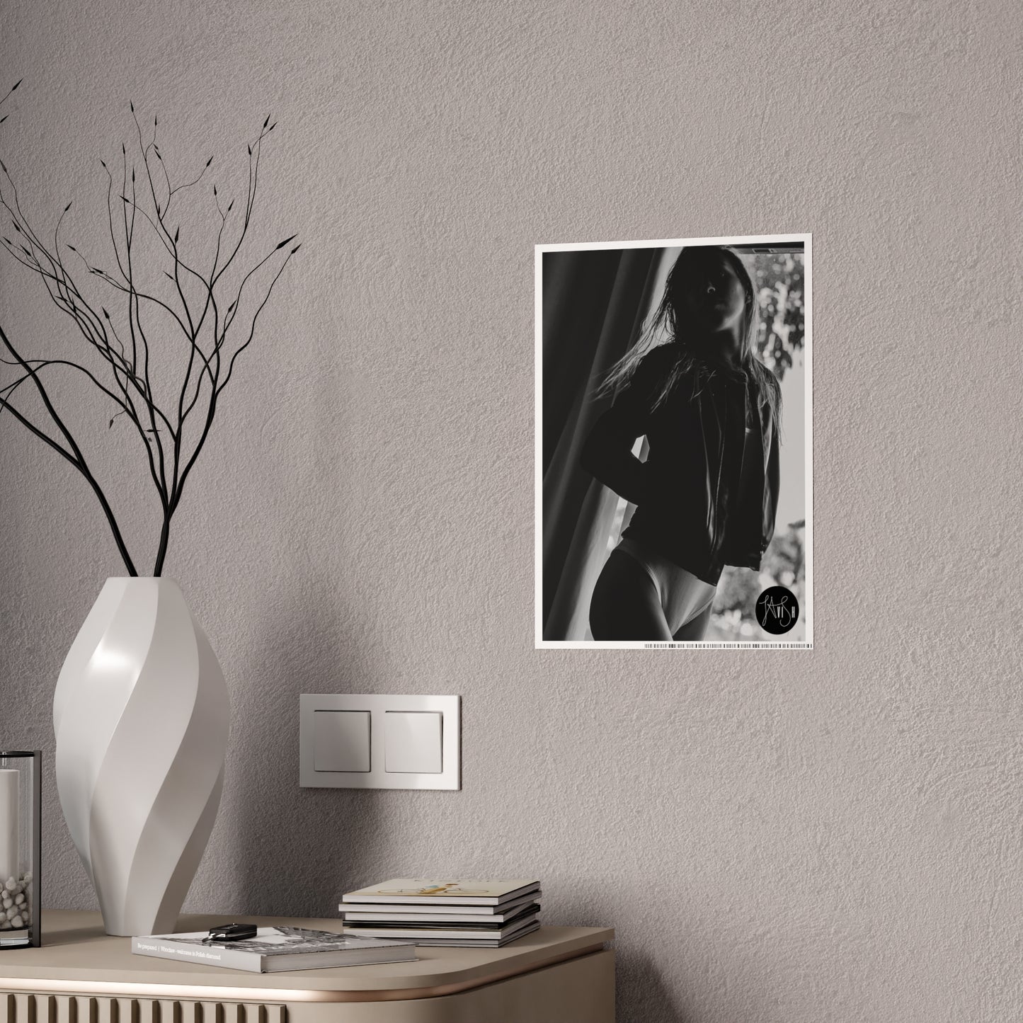 Black and White Leather Poster