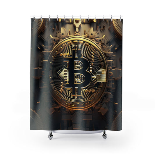 Bitcoin Crypto Shower Curtain